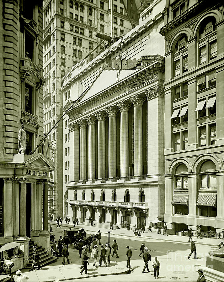 New York Stock Exchange Under Construction 1903 Photograph by Jon Neidert