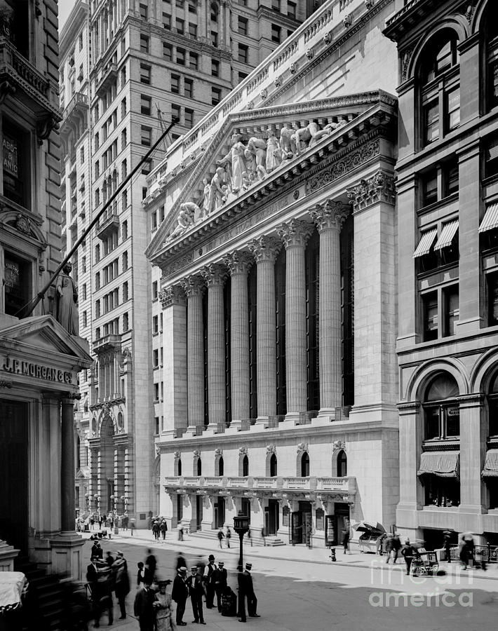 Chrysler Building Photograph - New York Stock Exchange Circa 1904 by Jon Neidert