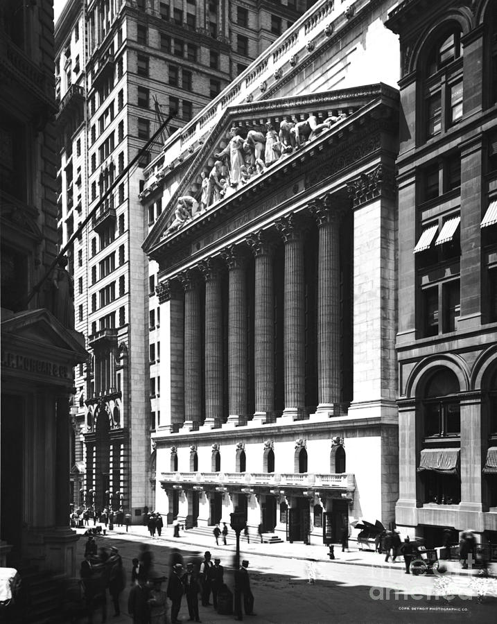 New York City Photograph - New York Stock Exchange by Photo Researchers