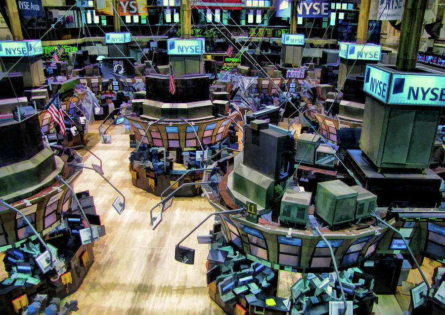 New York Stock Exchange Trading Floor Painting by Christopher Arndt