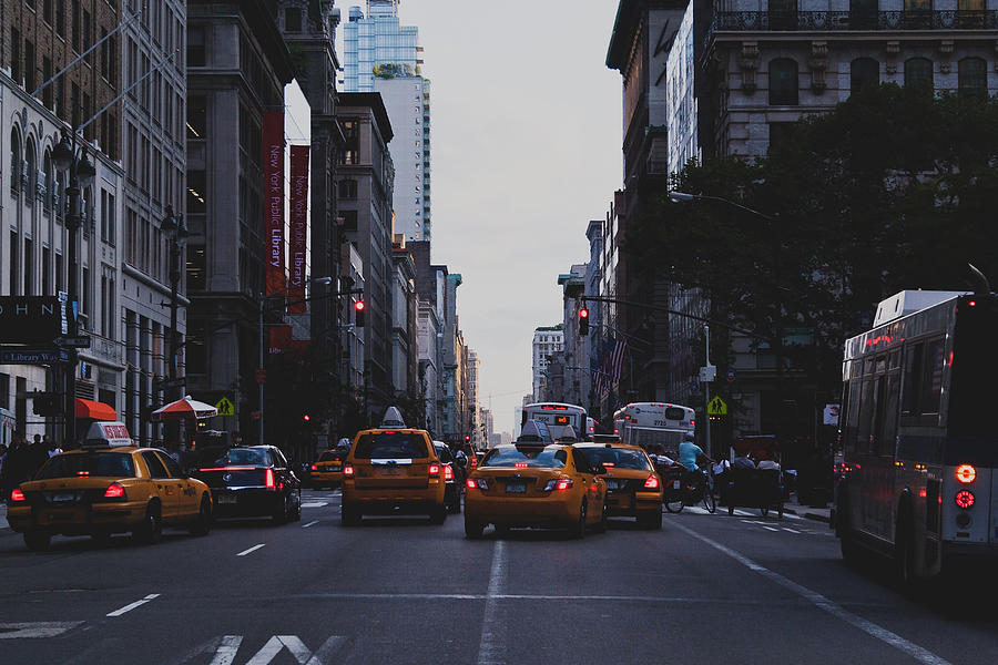 Rush Hour Movie Photograph - New York Traffic by Thomas Richter