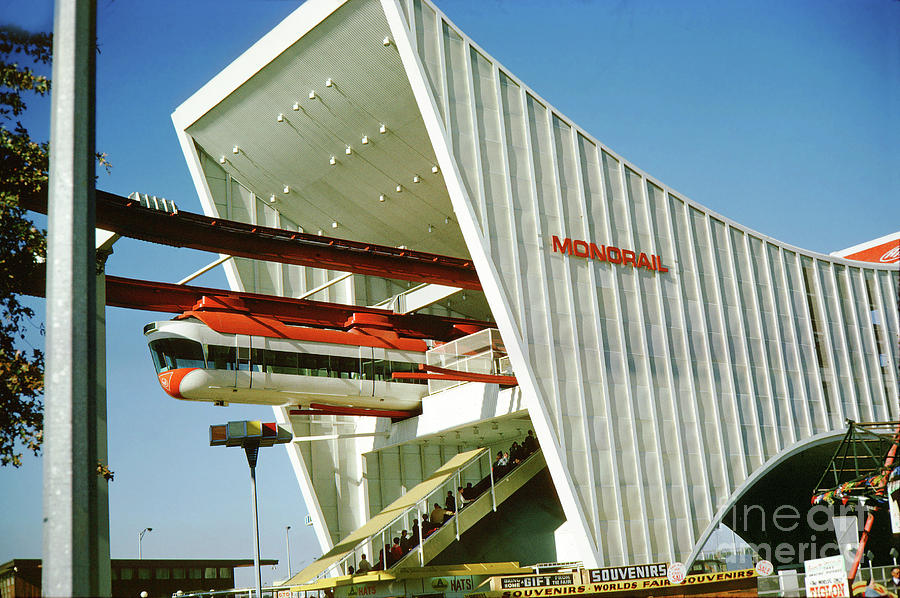 New York Worlds Fair Monorail Station and Train 1964 Photograph by ...