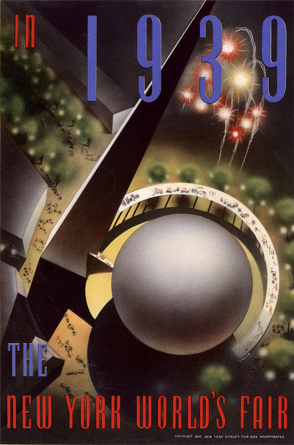 Architecture Photograph - New York Worlds Fair, Poster, 1939 by Everett