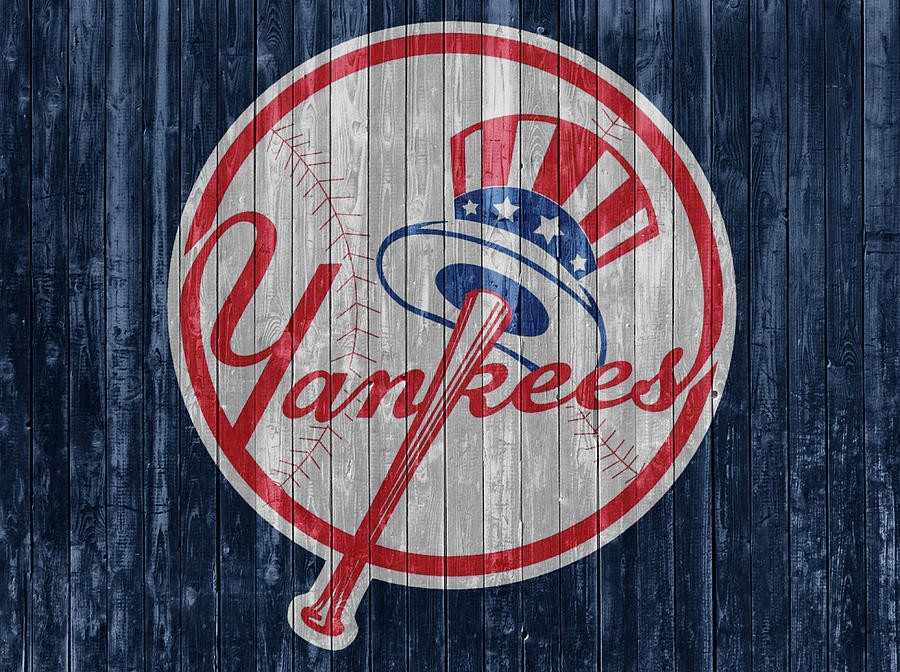 New York Yankees Barn Door Mixed Media by Dan Sproul
