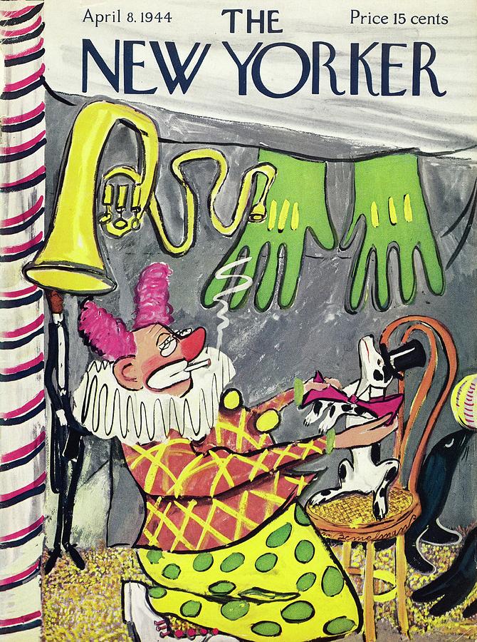 New Yorker April 8, 1944 Painting by Ludwig Bemelmans