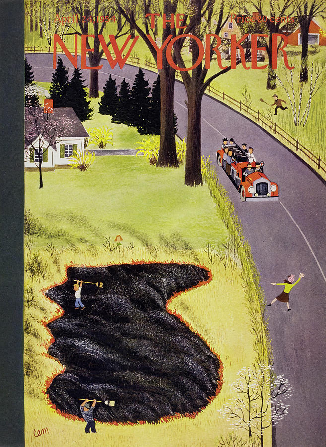 New Yorker April 24 1954 Painting by Charles E Martin