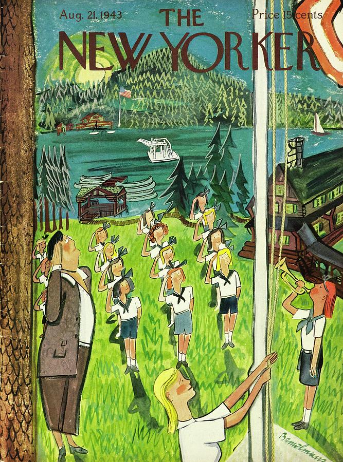 New Yorker August 21, 1943 Painting by Ludwig Bemelmans