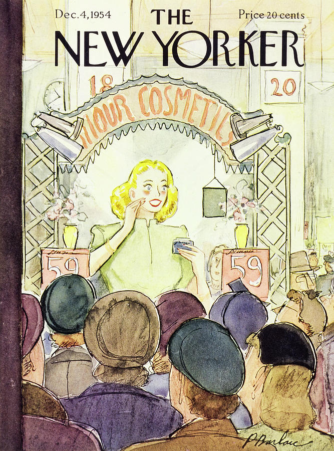 Clock Painting - New Yorker December 4 1954 by Perry Barlow