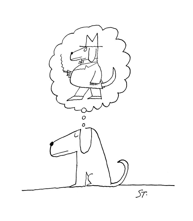 january black and white clipart dog