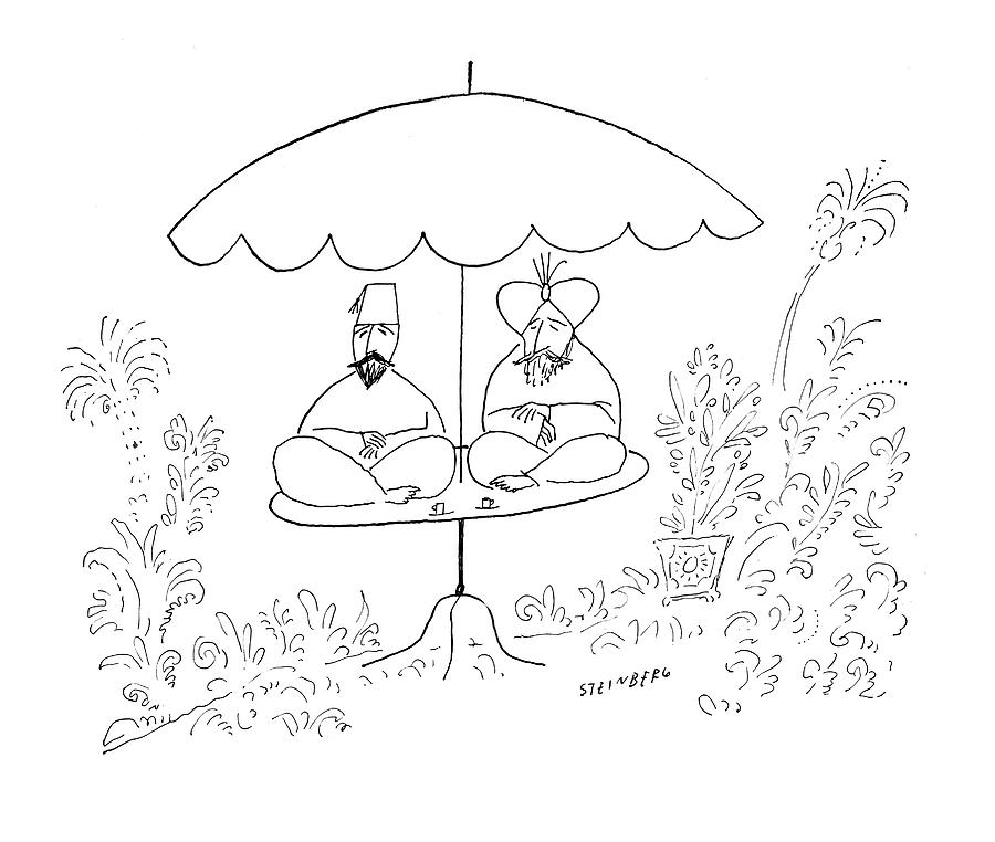 New Yorker July 17th, 1954 Drawing by Saul Steinberg