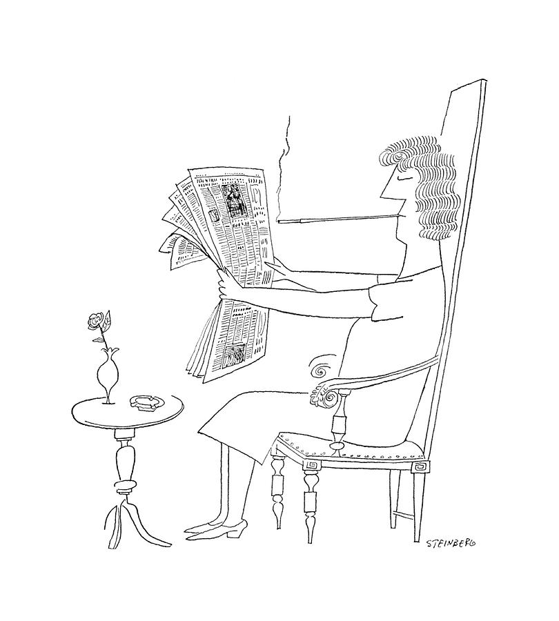 New Yorker June 10th, 1950 Drawing by Saul Steinberg