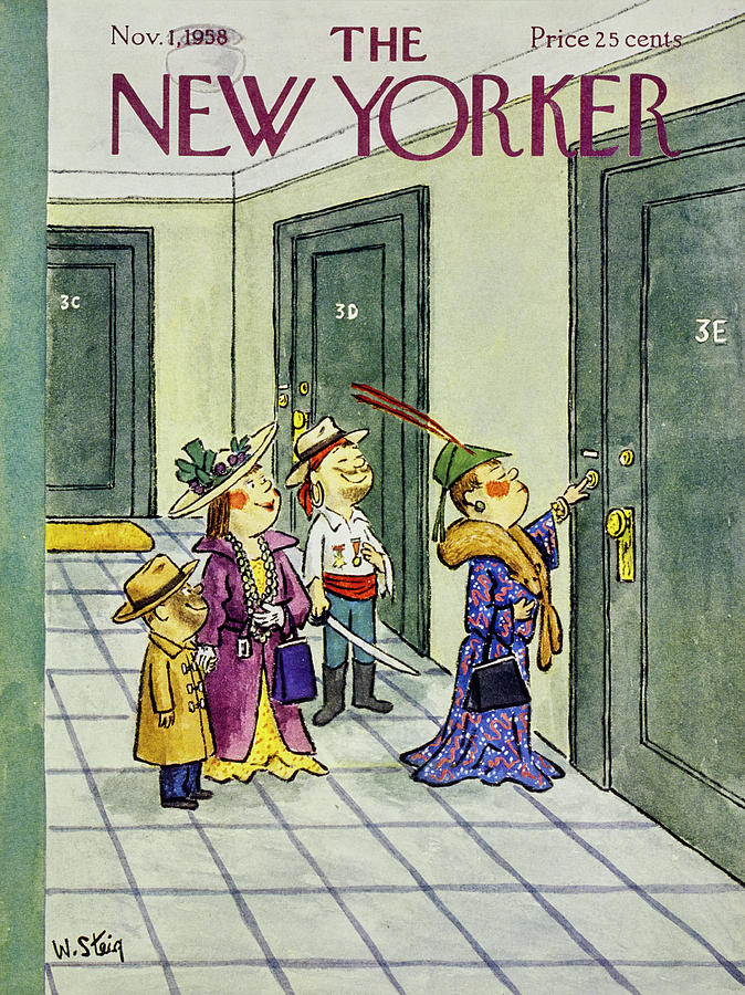New Yorker November 1 1958 Painting by William Steig New Yorker November 1 1958 Painting by William Steig