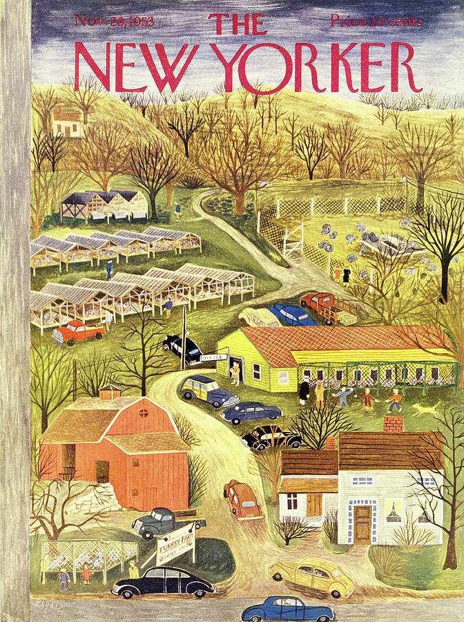 New Yorker November 28 1953 Painting by Ilonka Karasz