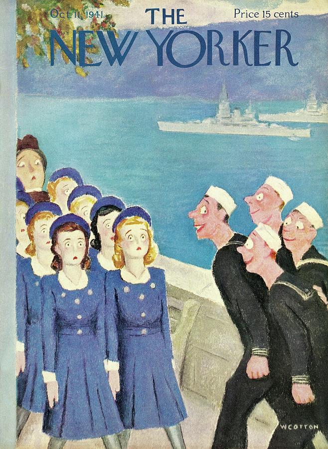 New Yorker October 11 1941 Painting by William Cotton