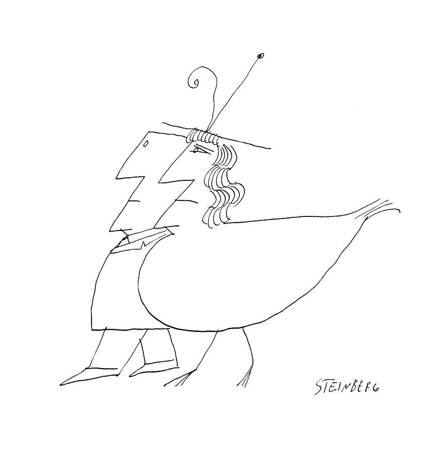 New Yorker September 27th, 1958 Drawing by Saul Steinberg