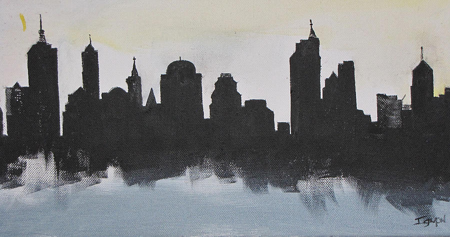 New Yorks Manhatten Painting by Gary Smith