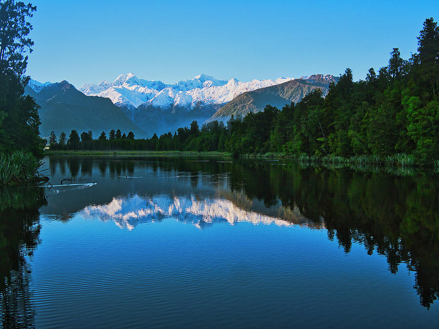 New Zealand Alps From Lake Matheson Photograph by Steven Ralser