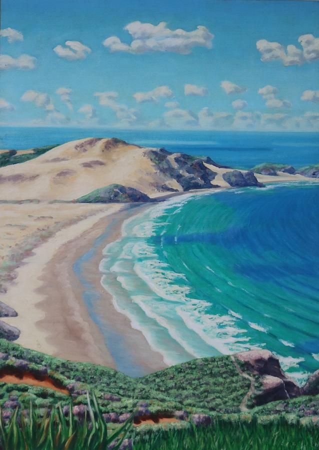 Landscape Painting - New Zealand Beach by Allen Kerns