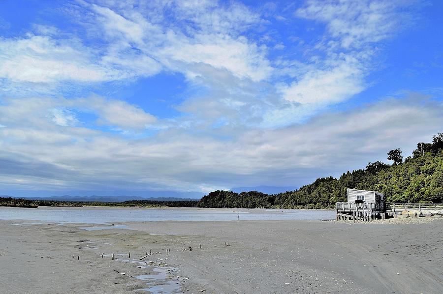 New Zealand - Panorama 1 - Colour - Boat House - Okorati Lagoon Photograph by Jeremy Hall