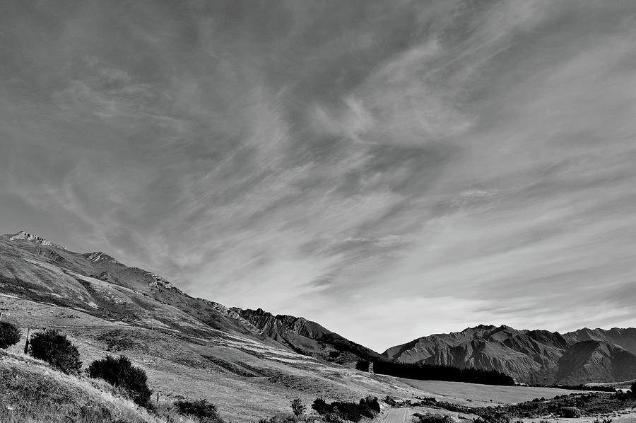 New Zealand - Panorama 2 - Black and White Photograph by Jeremy Hall