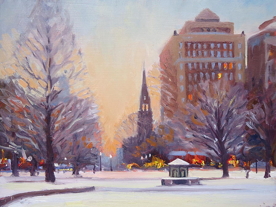 Boston Painting - Newbury Twilight by Dianne Panarelli Miller