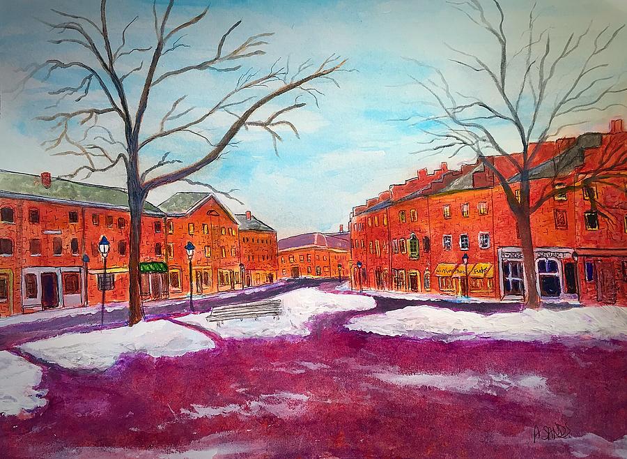 Newburyport Ma in Winter Painting by Anne Sands - Fine Art America