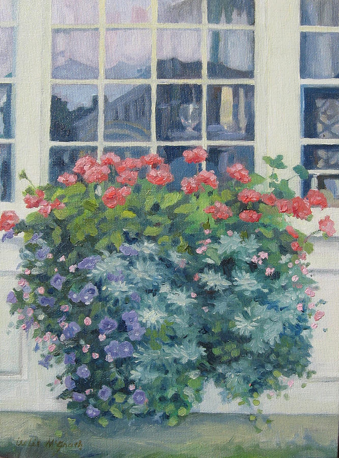 Newburyport Window Painting by Leslie Alfred McGrath
