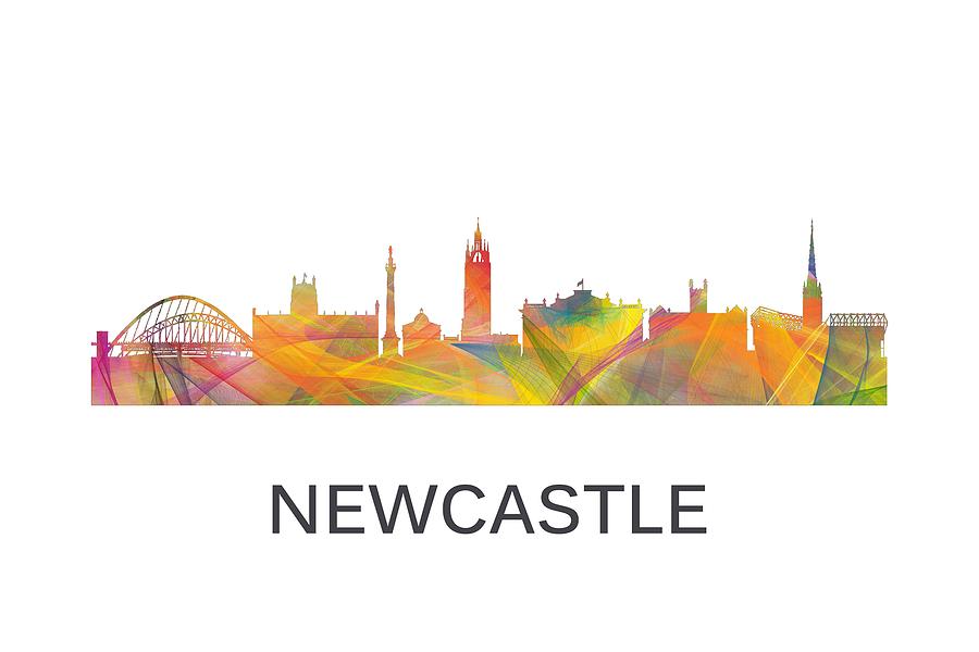Newcastle England Skyline Digital Art by Marlene Watson