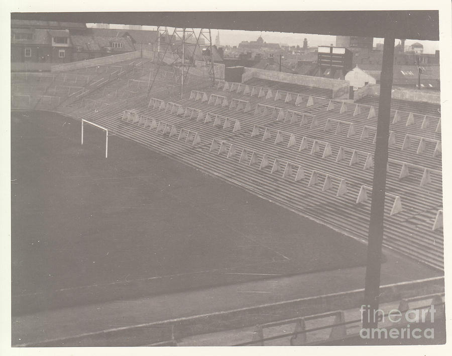 Newcastle United - St. James Park - South Terrace 1 - BW - November 1965 Photograph by Legendary Football Grounds