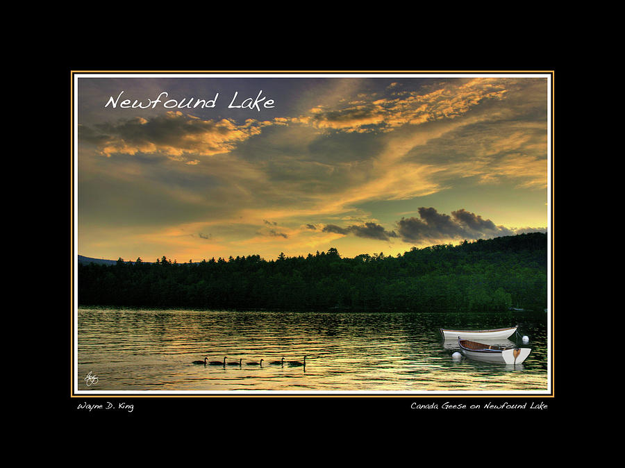 Newfound Lake Geese and Boats Poster Photograph by Wayne King