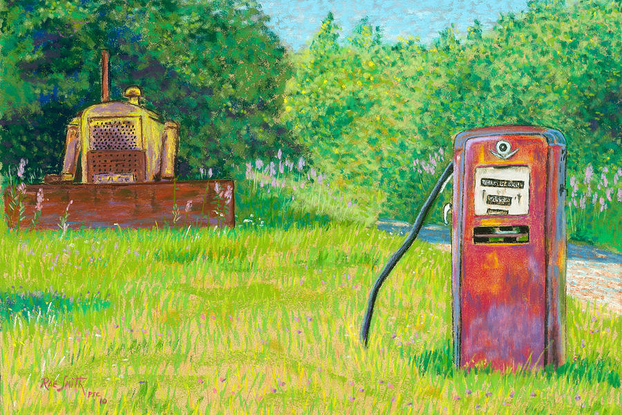 Newfoundland gas pump Pastel by Rae  Smith PSC