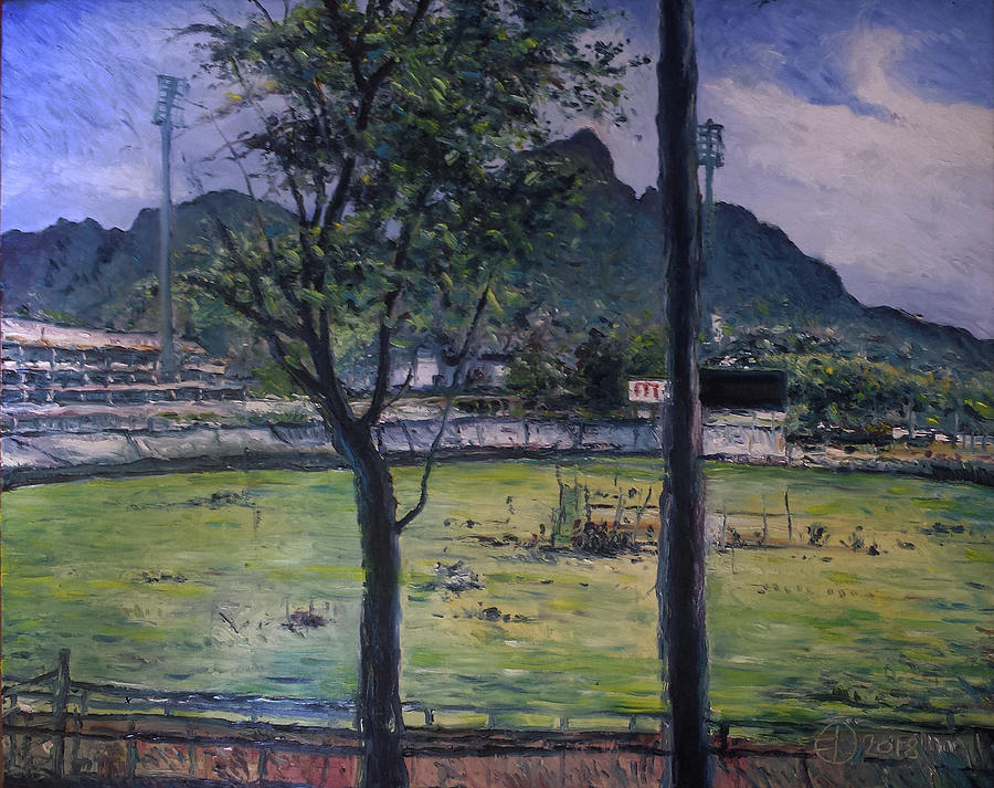 Impressionism Painting - Newlands cricket ground Cape Town South Africa 2018 by Enver Larney