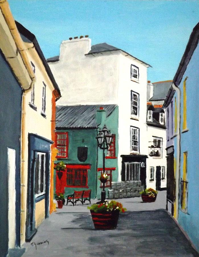 Flower Painting - Newmans Mall, Kinsale by Tony Gunning