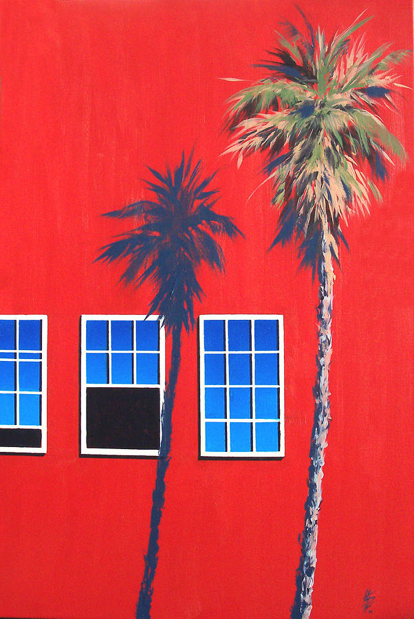 Palm Tree Painting - Newport Afternoon by Philip Fleischer