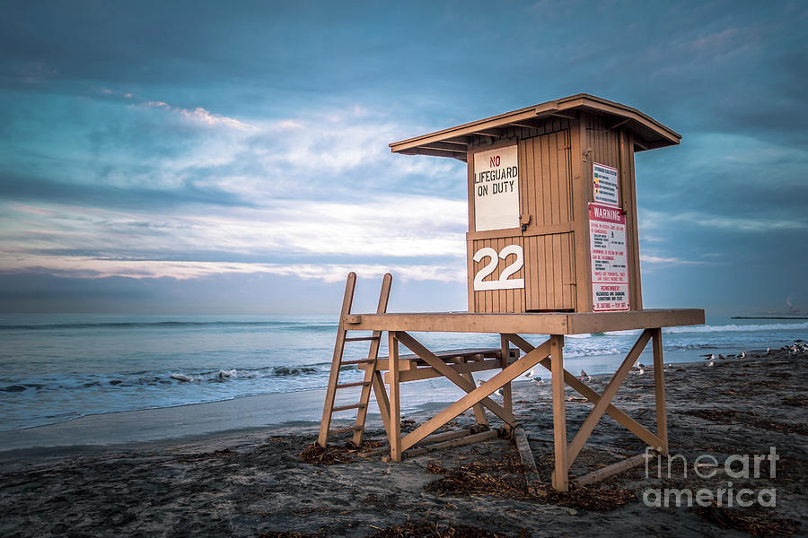 Newport Beach CA Lifeguard Tower 22 Photo Photograph by Paul Velgos