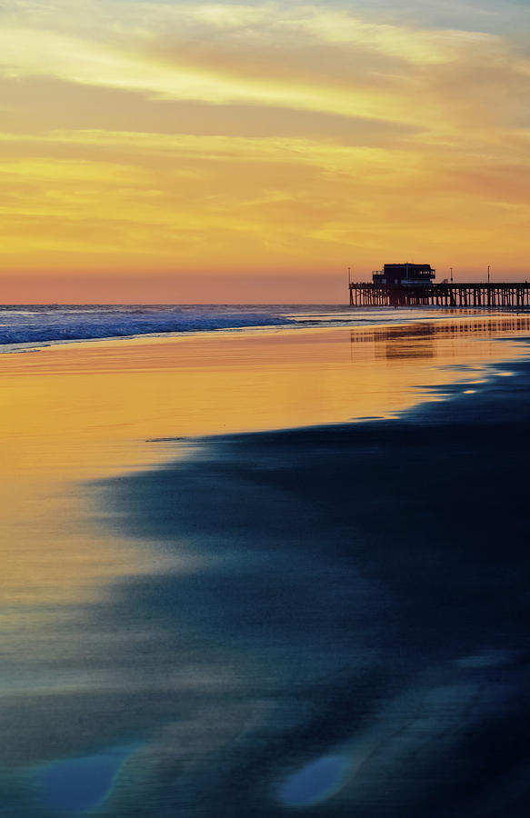 Newport Beach Pier Sunset Sands Photograph by Kyle Hanson