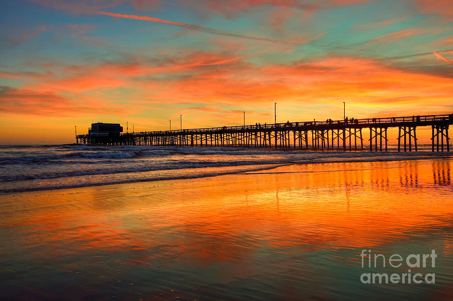 Newport Beach Sunset Photograph by Eddie Yerkish