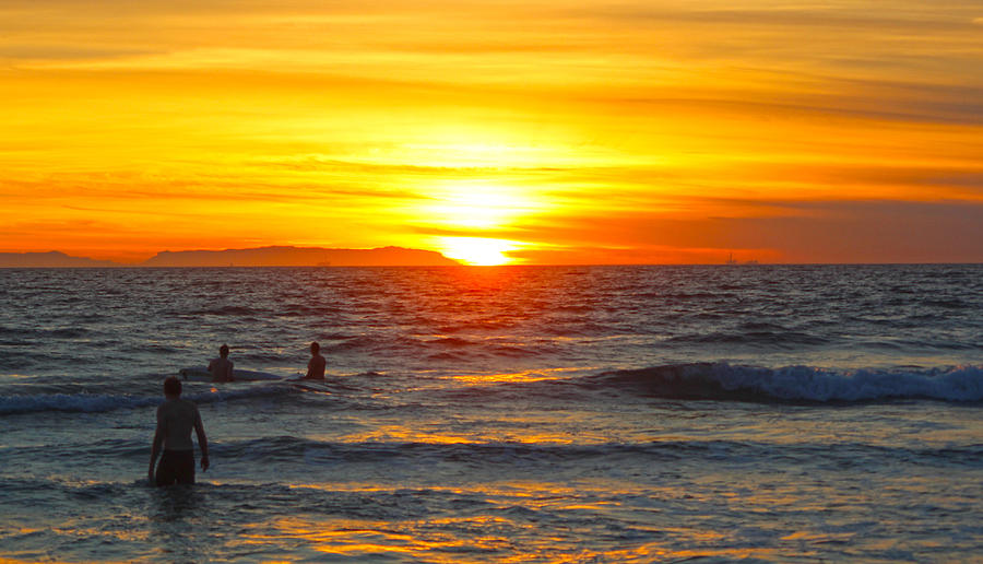Newport beach sunset Photograph by Habib Ayat