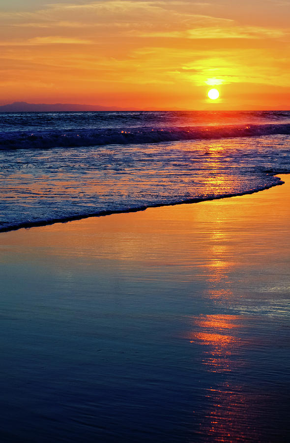 Newport Beach Sunset Portrait Photograph by Kyle Hanson