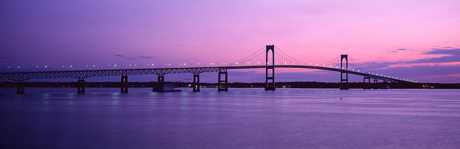 Newport Bridge Conanicut Island Newport Photograph by Panoramic Images ...