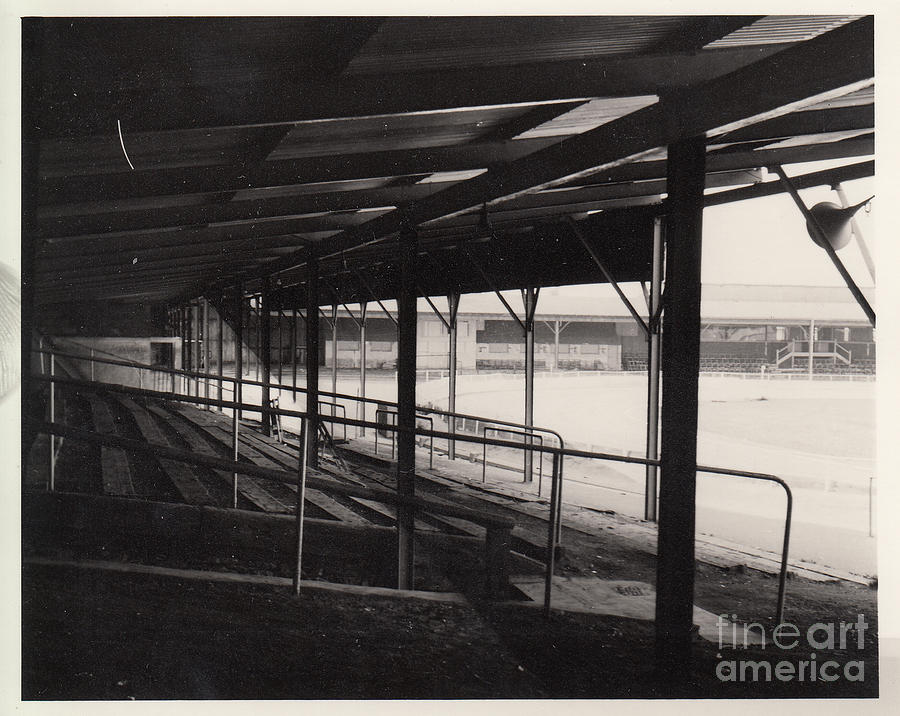 Newport County FC - Somerton Park - Cromwell Road End 1 - BW - 1960s Photograph by Legendary Football Grounds