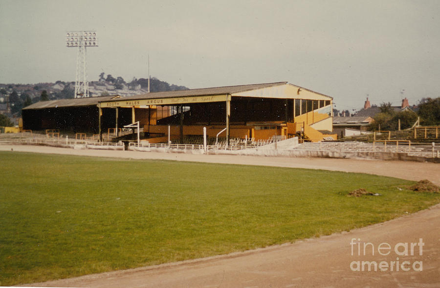 Newport County FC - Somerton Park - Main Stand 1 - 1970s Photograph by Legendary Football Grounds