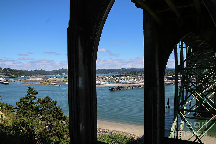 Newport From Under The Yaquina Bridge Photograph by Suzanne Luft