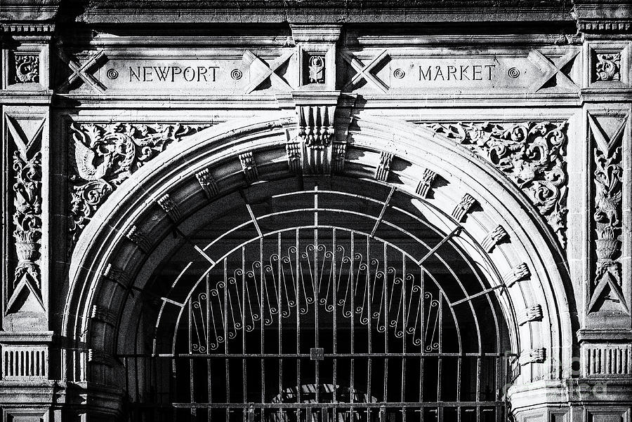 Newport Market Entrance Mono Photograph by Steve Purnell