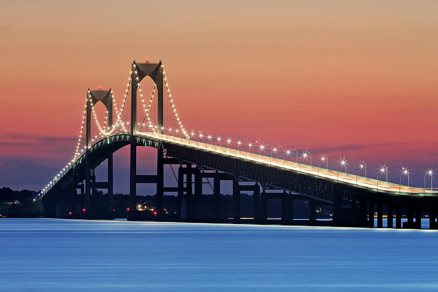 Newport Night Lights Photograph by Katherine Gendreau - Fine Art America