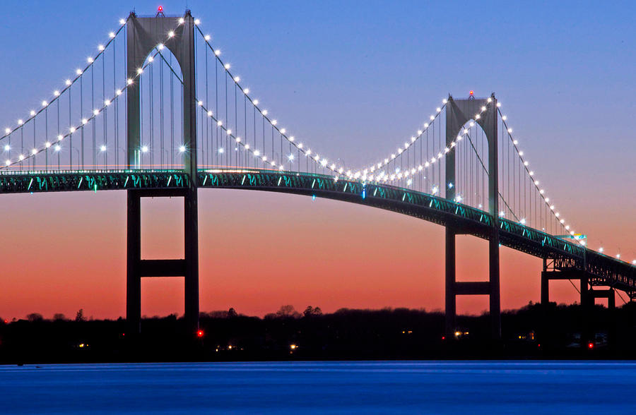 Newport Pell Bridge Photograph by Michael Cheng