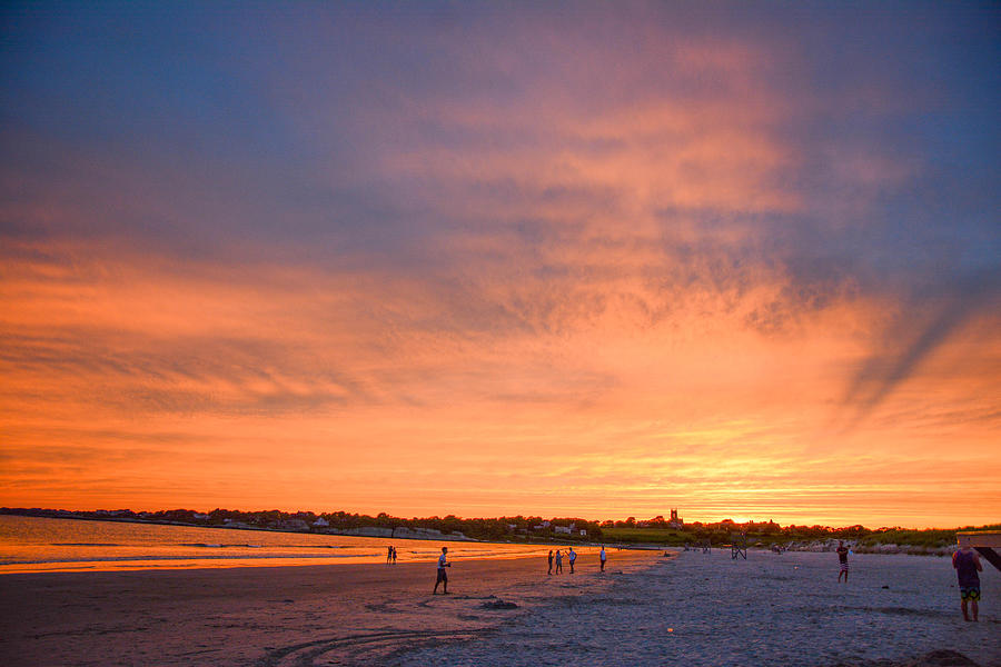 Newport Rhode Island Sunset at First Beach Photograph by Nicole Freedman