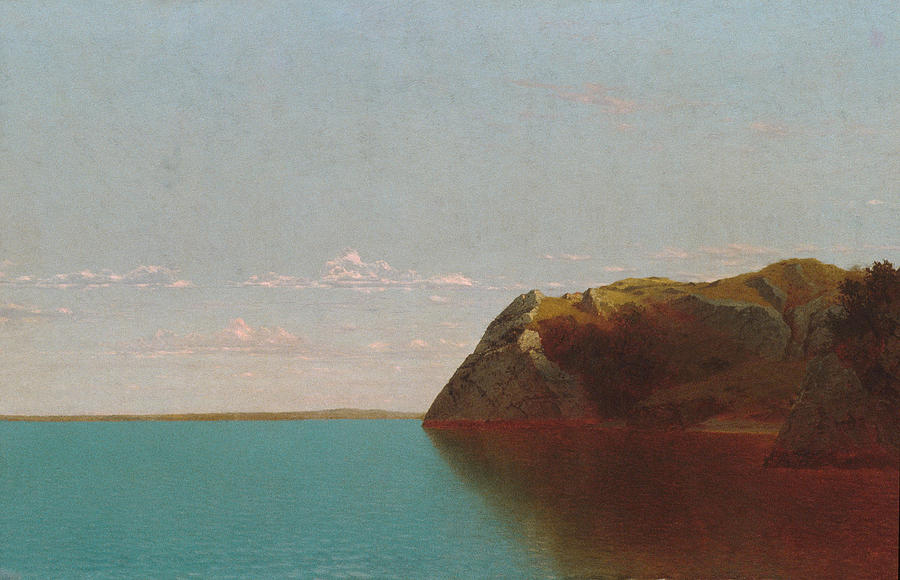 John Frederick Kensett Painting - Newport Rocks by John Frederick Kensett