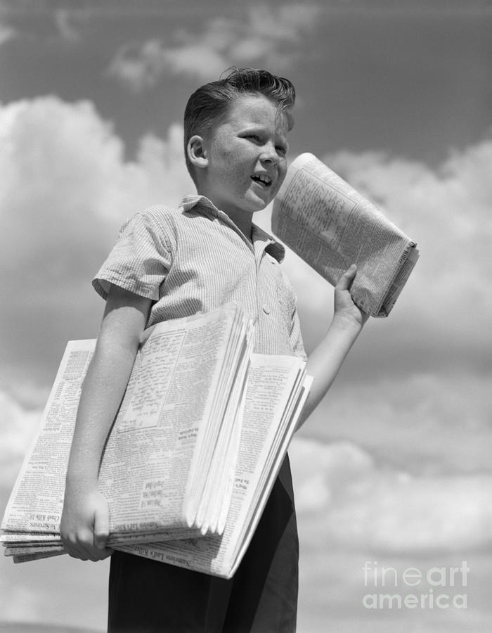 Newspaper Boy, C.1930s Photograph by H. Armstrong Roberts/ClassicStock