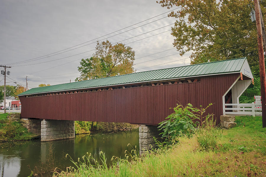 Newton Falls Covered Bridge  Photograph by Jack R Perry